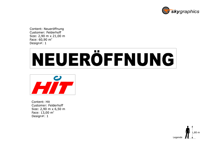 Frankfurt Plakatwerbung mit Banner